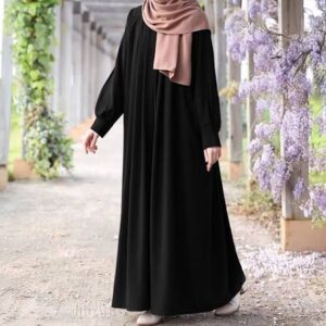 elegant black women abaya